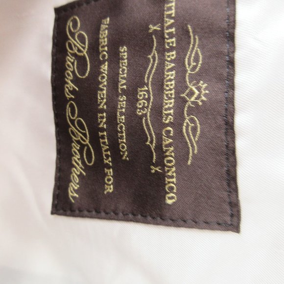 Brooks Brothers Wool Sport Coat Size 46R Vitale 1818 Regent Fit Black Peak - Picture 10 of 13